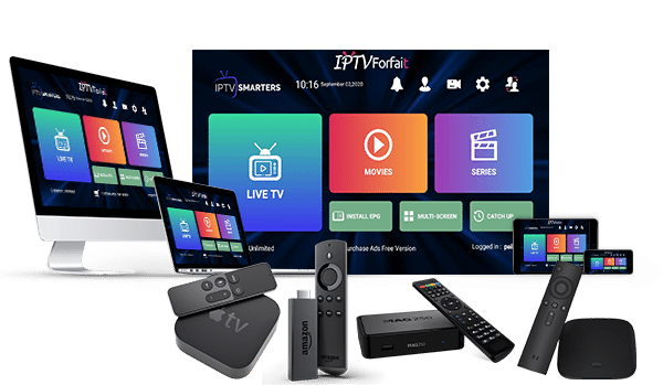 IPTV SANS BOÎTIER 1X TÉLÉVISEUR - 3x Téléphones - 3x Tablettes - 3x Ordinateurs 1an d’abonnement